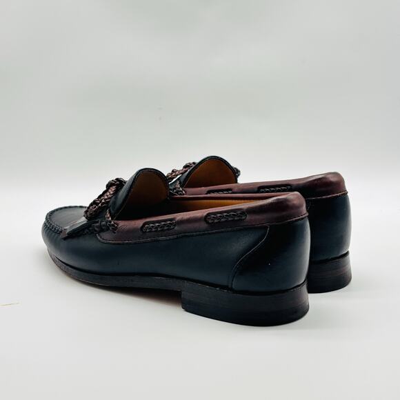 Allen Edmonds Loafers Mens 8.5 Brown Black Leather Woodstock Tassels Shoes main image 7
